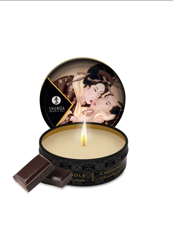 Shunga Massagekerze Glow and Caress - Duftende Intimität