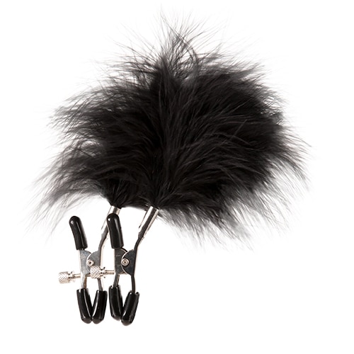 Pinzas ajustables para pezones con plumín