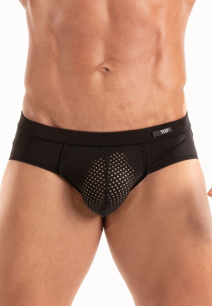 Temptation briefs in perforated microfiber