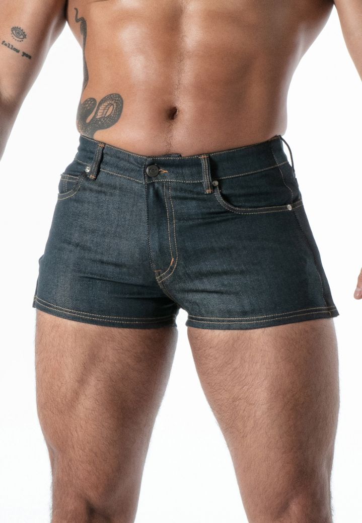Sexy Herren-Shorts aus Jeans mit seitlicher Öffnung