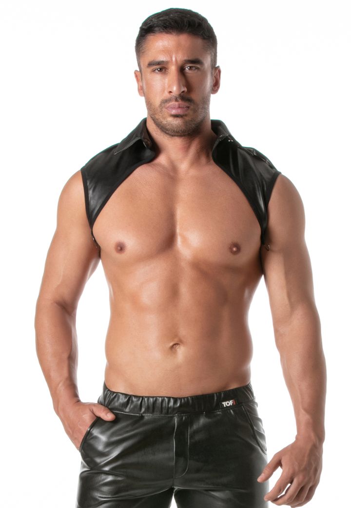 Herren-Shirt-Harness mit Kragen und Schulterklappen
