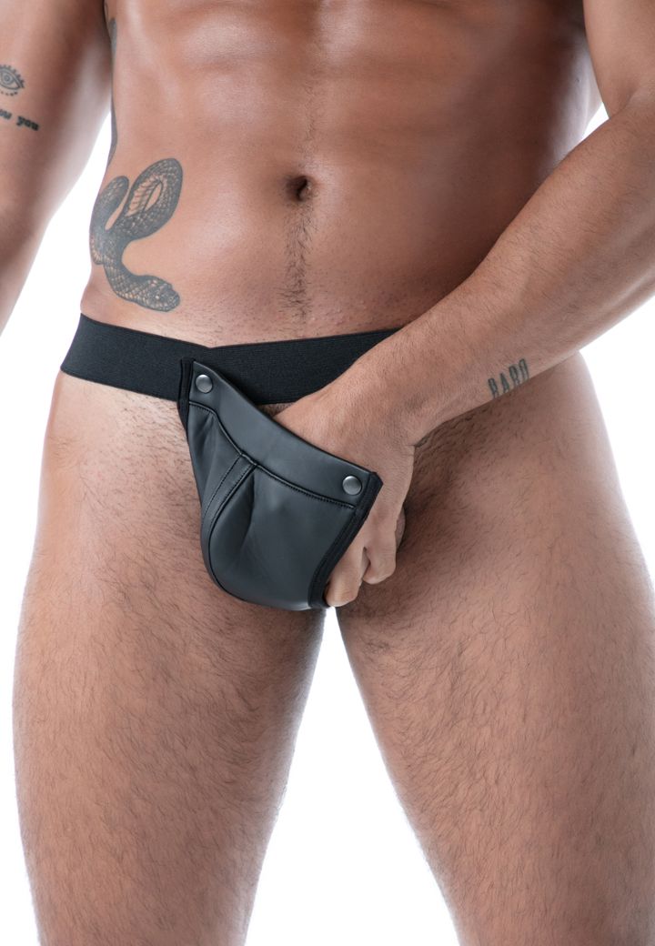 Perizoma uomo in neoprene inodore con sistema removibile a bottoni a pressione
