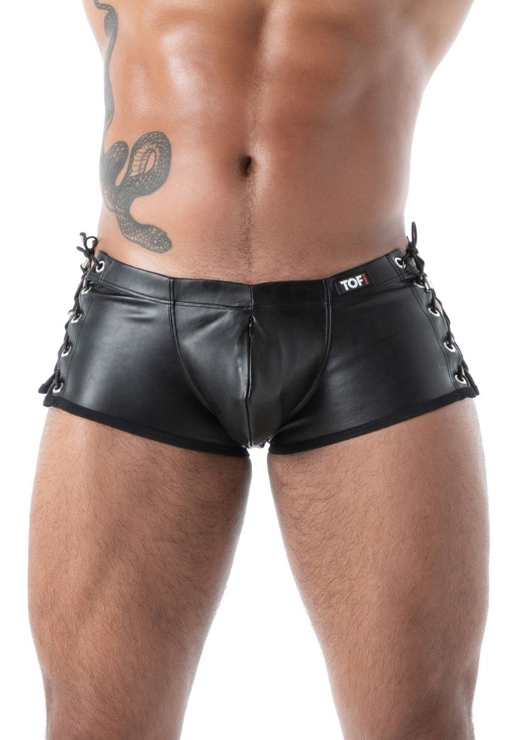 Boxer de cintura baixa Datex para homem com laço à frente e fecho de correr oculto