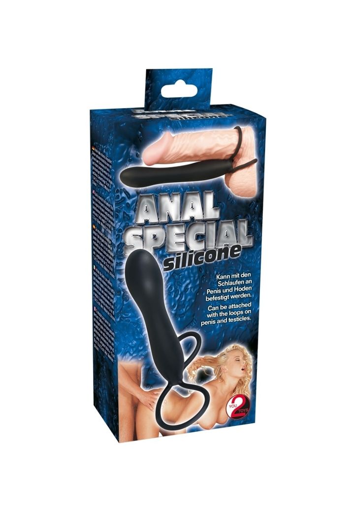 Dildo para Parejas de Silicona con Doble Anillo 15 cm